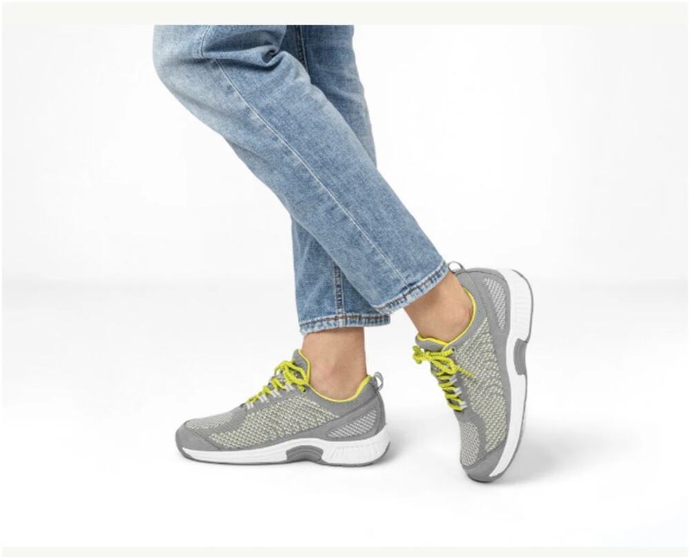 Orthofeet Shoes WMNS 9B Gray Walking Sneaker Comfort Lace Up Athletic Athleisure